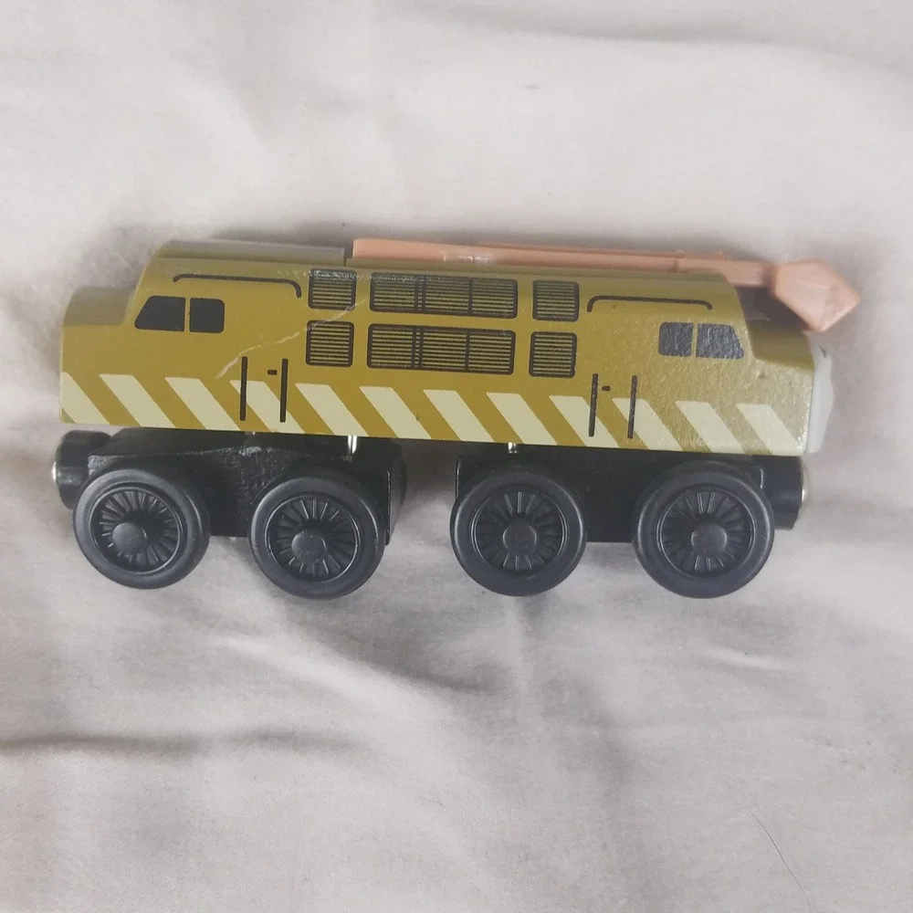 Thomas & Friends Vntg Diesel 10 Wooden Railway Toy Train Green Excellent Pinchy